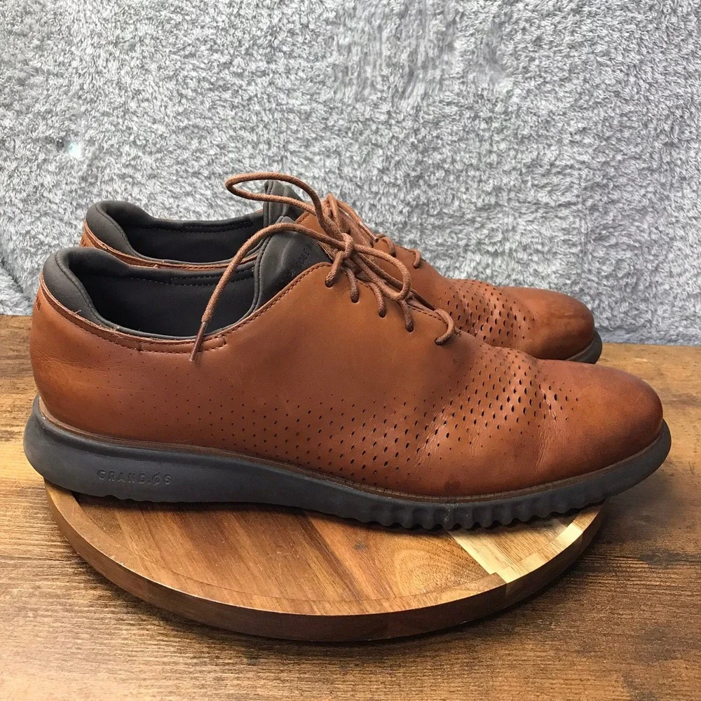 Cole Haan 2.ZERØGRAND Laser Wingtip Oxford Mens 16M British Tan Leather Lined